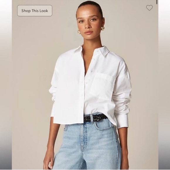 J. Crew Tops - J.Crew Étienne cropped button-up shirt in cotton poplin
